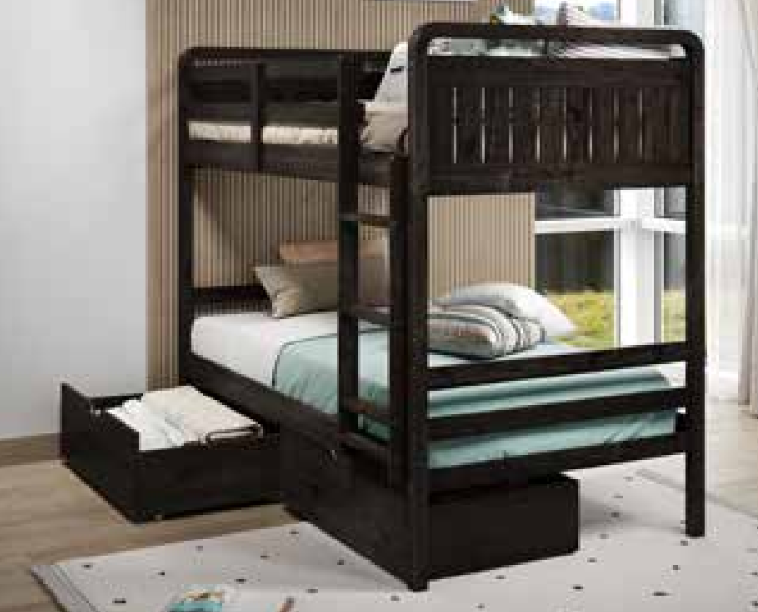 Twin/Twin Urban Walnut Bunk Bed