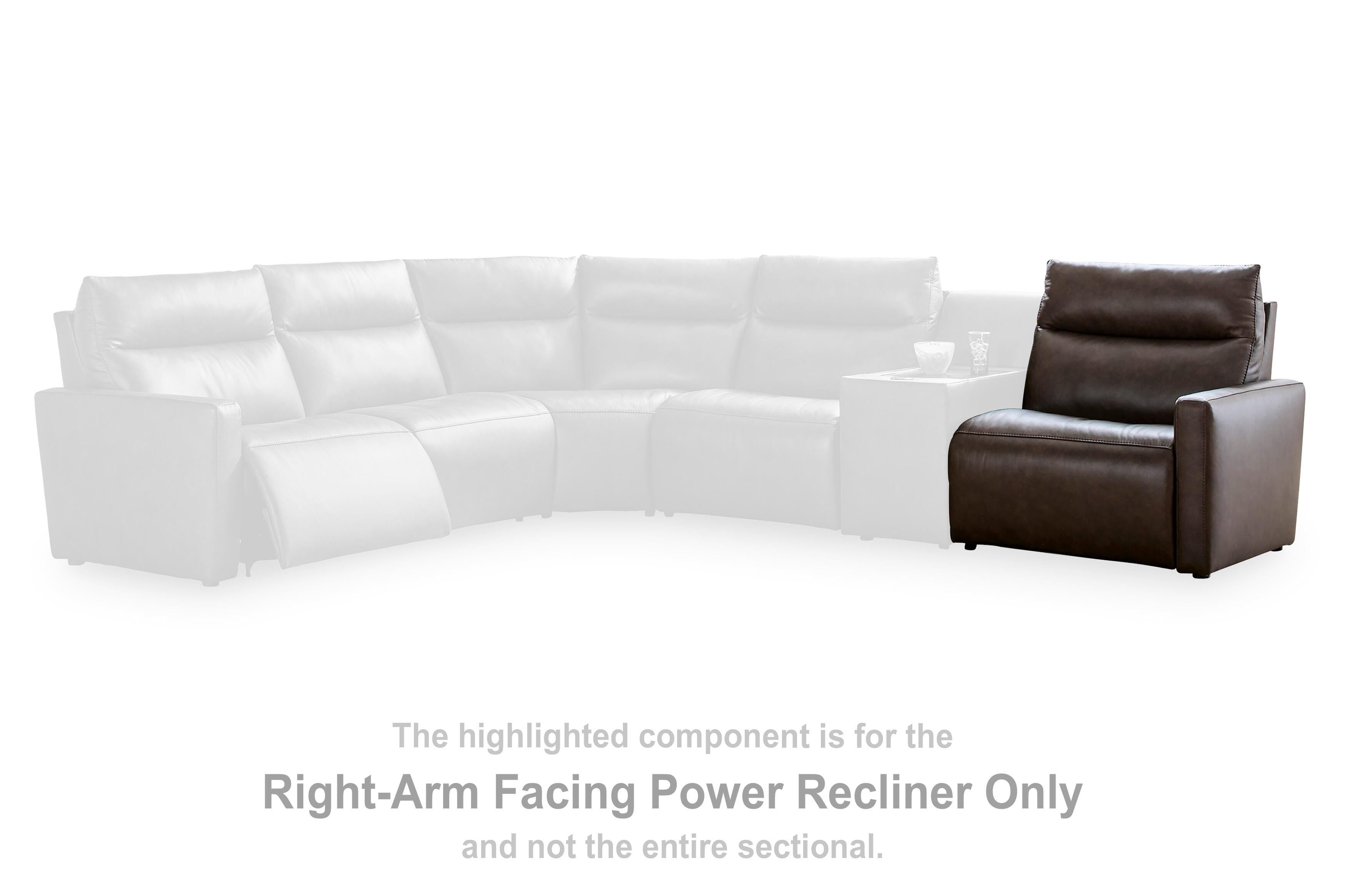 ModZ Power Reclining Sectional Loveseat with Audio Console