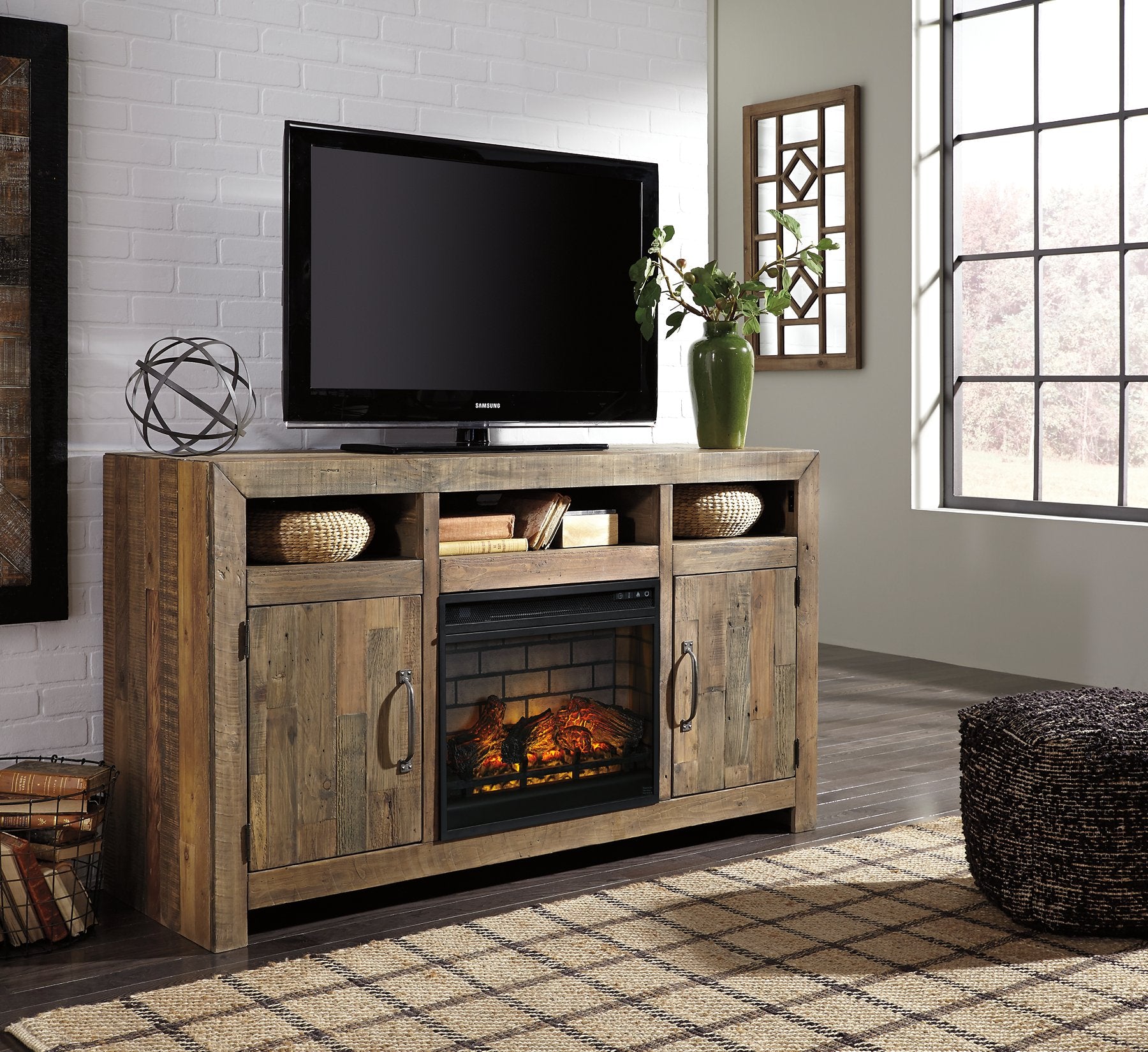 Sommerford 62" TV Stand with Electric Fireplace