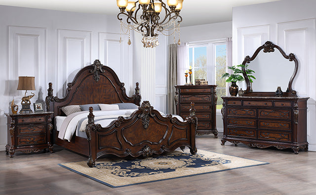 Francione E.King & Queen Bed White & Chrome